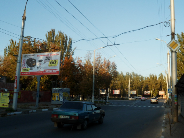 Щит 6x3,  вул. Стрітенська в напрямку від  пл. Перемоги (ТЦ Европорт, СТО, АТБ)