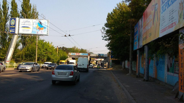 Щит 6x3,  Миколаївське шосе (р-н залізничного мосту №1)/Перемоги пл.